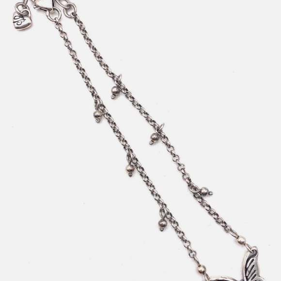 Brighton Monarch Butterfly Retired Silver Anklet - Picture 2 of 2